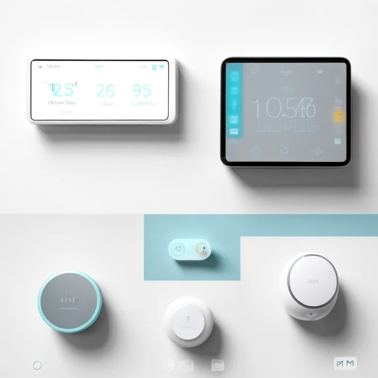 Modern smart home devices connected and controlled via AI technology